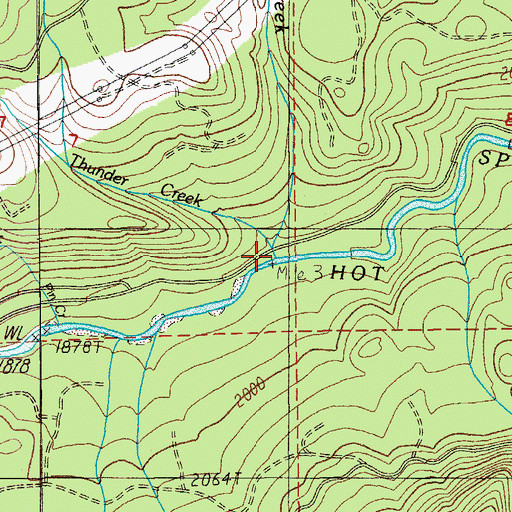 Topographic Map of Thunder Creek, OR