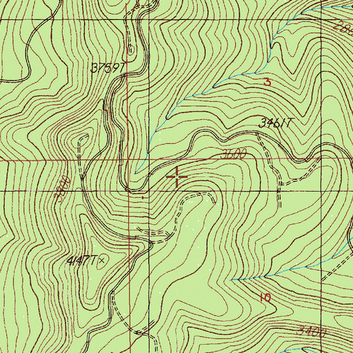 Topographic Map of Whetstone Trail, OR