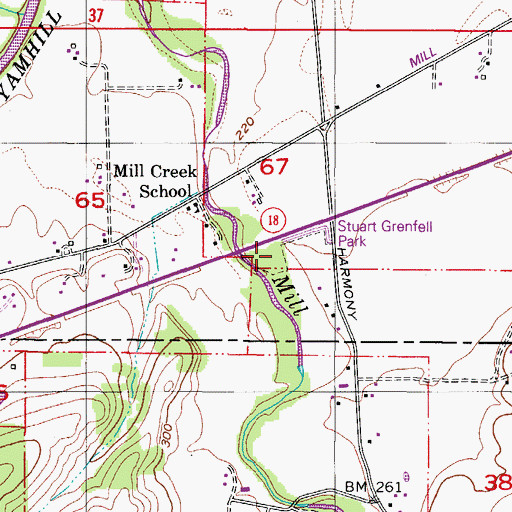 Topographic Map of Stuart Grenfell County Park, OR