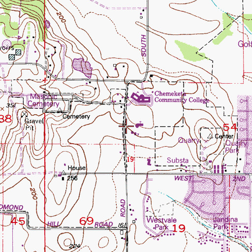 Topographic Map of Chemeketa Community College, OR