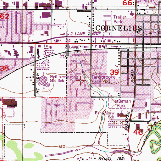 Topographic Map of Tarrybrooke Park, OR