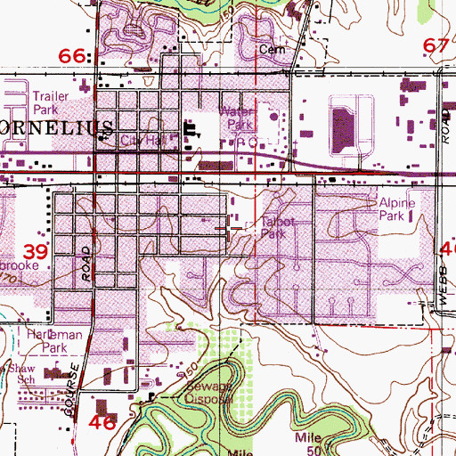 Topographic Map of Talbot Park (historical), OR