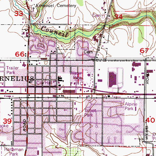 Topographic Map of Water Park, OR