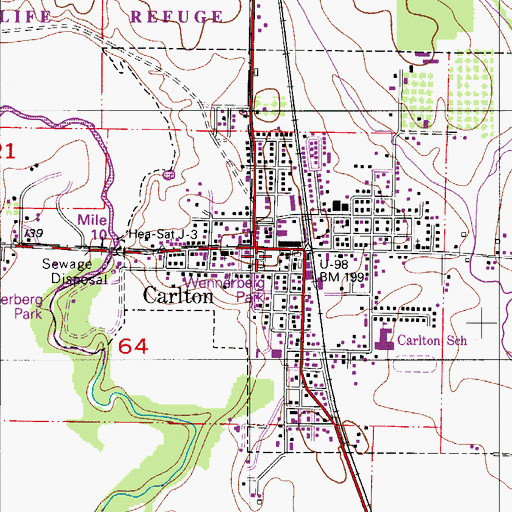 Topographic Map of Upper City Park, OR