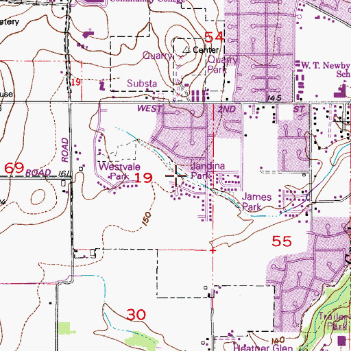 Topographic Map of Jandina Park, OR