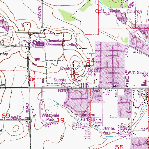 Topographic Map of Quarry Park (historical), OR
