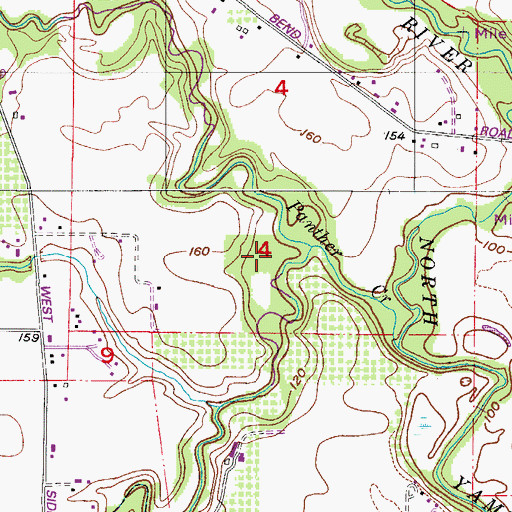 Topographic Map of Baker Creek, OR