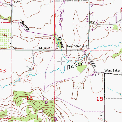 Topographic Map of Berry Creek, OR