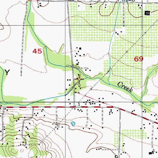 Topographic Map of Bryan Creek, OR