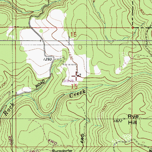 Topographic Map of Buck Mountain Ranch (historical), OR