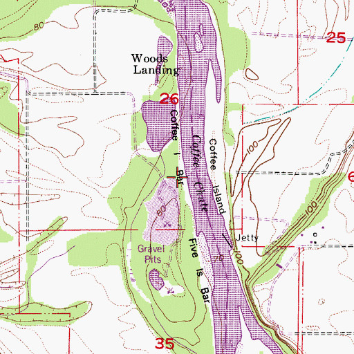 Topographic Map of Coffee Chute, OR