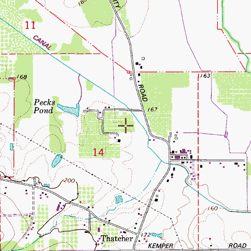 Topographic Map of Lousignont Canal, OR