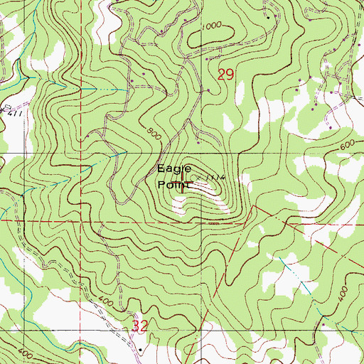 Topographic Map of Eagle Point, OR