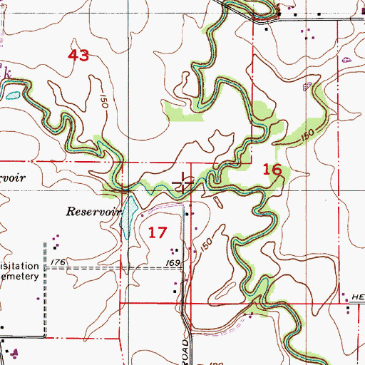 Topographic Map of East Fork Dairy Creek, OR