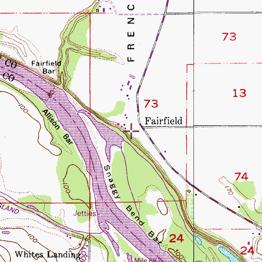 Topographic Map of Fairfield, OR