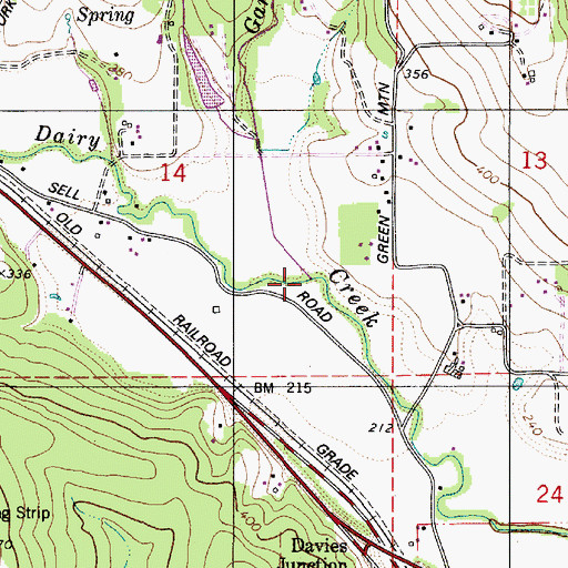 Topographic Map of Garrigus Creek, OR