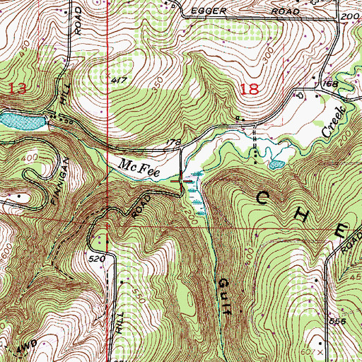 Topographic Map of Gulf Canyon, OR