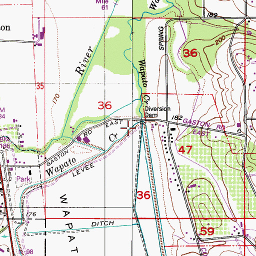 Topographic Map of Hill Creek, OR