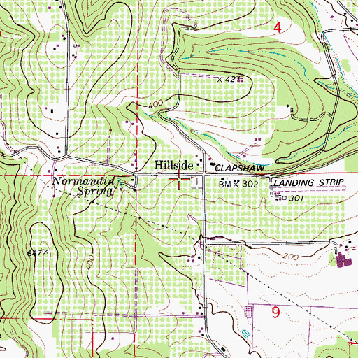 Topographic Map of Hillside, OR