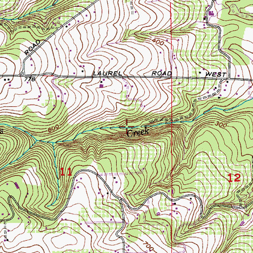 Topographic Map of Laurel Quarry (historical), OR