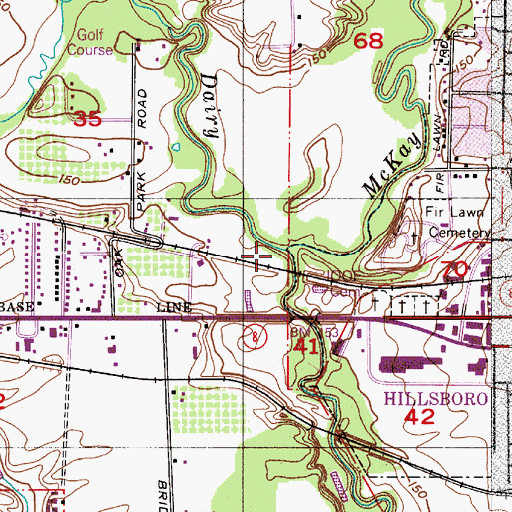 Topographic Map of McKay Creek, OR