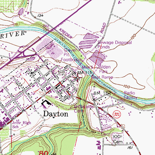 Topographic Map of Palmer Creek, OR