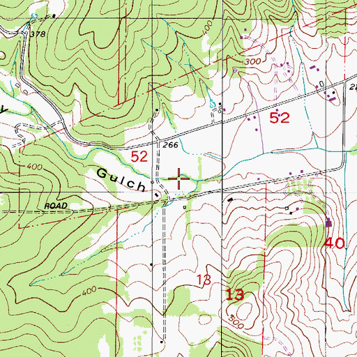 Topographic Map of Puddy Gulch, OR
