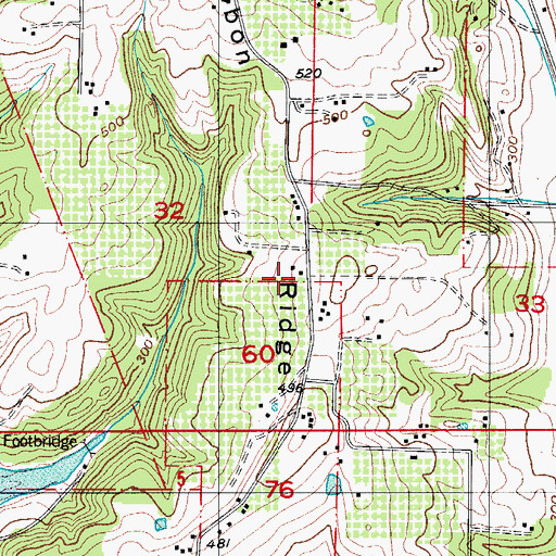 Topographic Map of Ribbon Ridge School (historical), OR