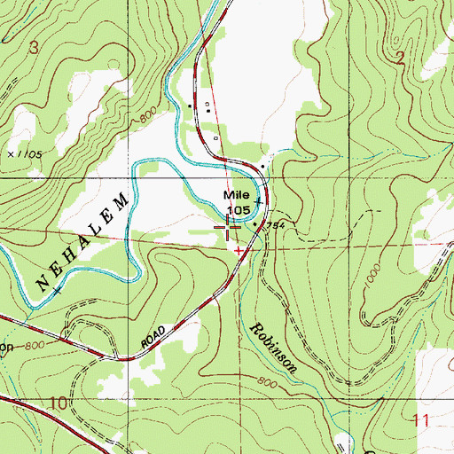 Topographic Map of Robinson Creek, OR