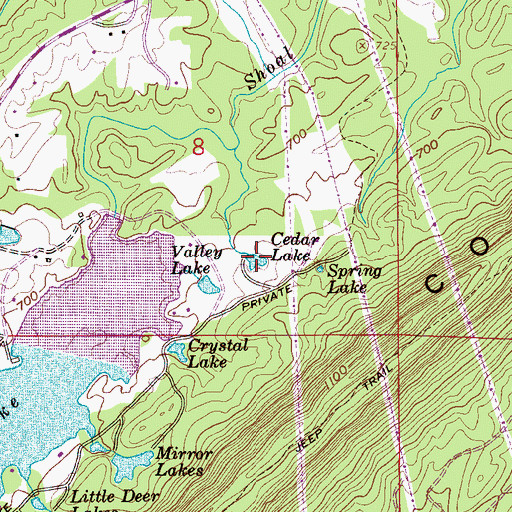 Topographic Map of Cedar Lake, AL