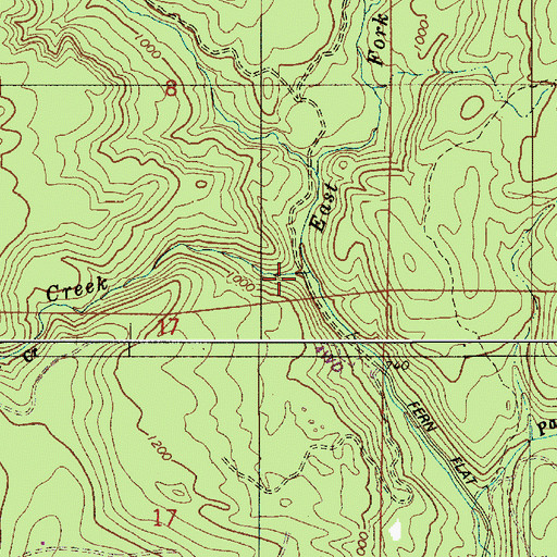 Topographic Map of Roundy Creek, OR