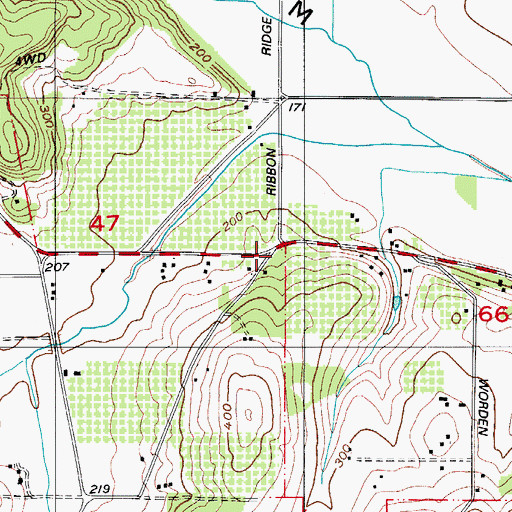 Topographic Map of Valley View School (historical), OR