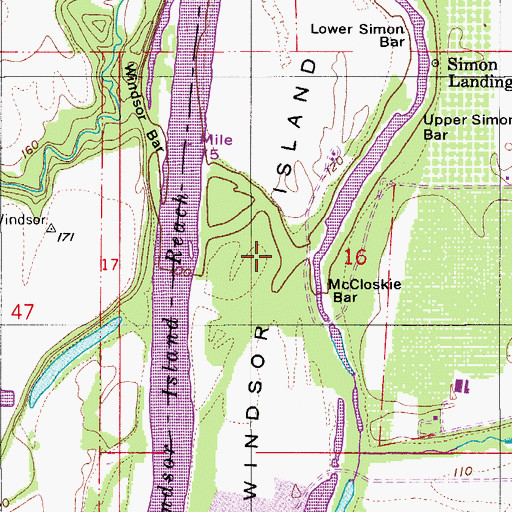 Topographic Map of Windsor Island, OR