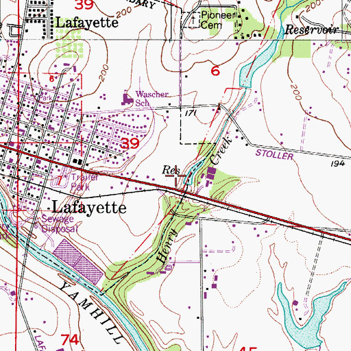 Topographic Map of Schuetze Reservoir, OR