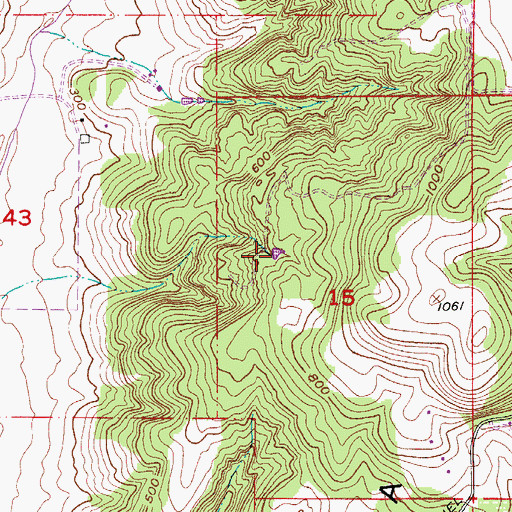 Topographic Map of Feldman Reservoir, OR