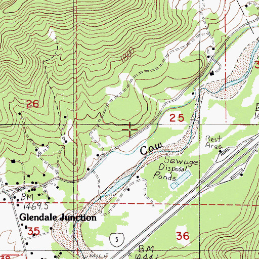 Topographic Map of Fort Smith (historical), OR