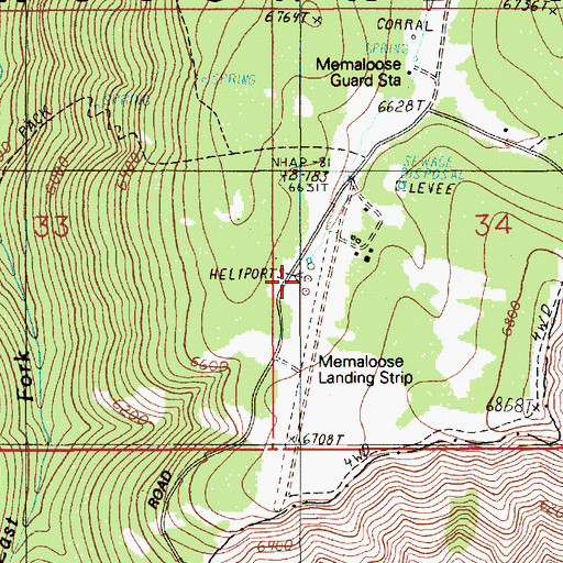 Topographic Map of Helitack Base, OR
