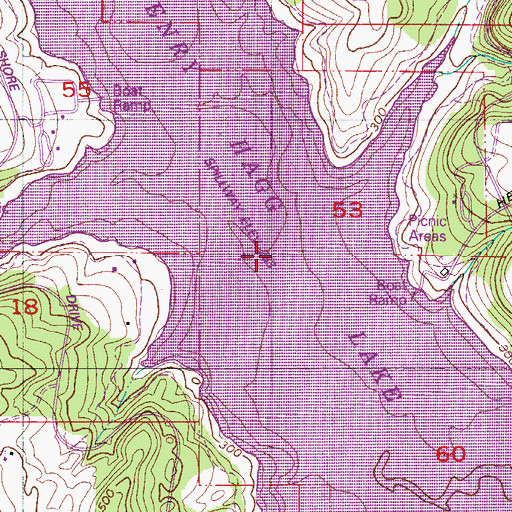 Topographic Map of Henry Hagg Lake, OR