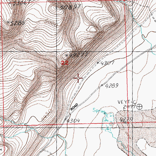 Topographic Map of Sheeplick Draw, OR