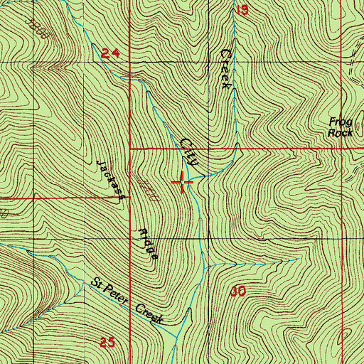 Topographic Map of Annie Creek, OR