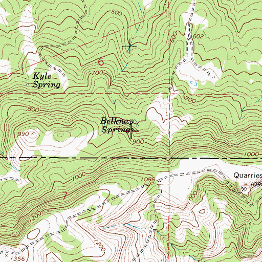 Topographic Map of Belknap Spring, OR
