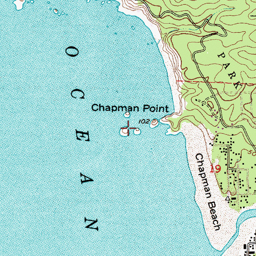 Topographic Map of Bird Rocks, OR