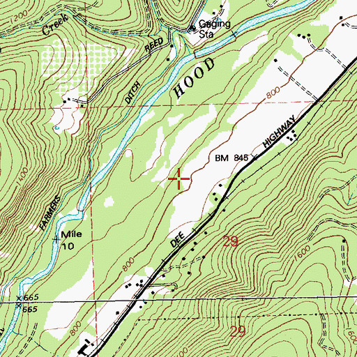 Topographic Map of Bloucher (historical), OR