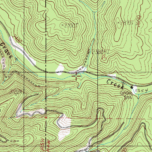 Topographic Map of Boulder Creek, OR