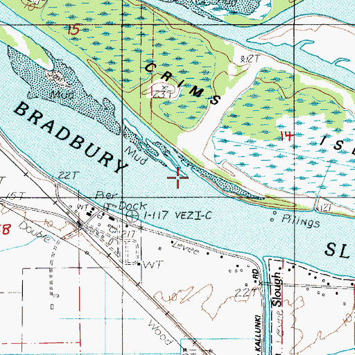 Topographic Map of Bradbury Slough, OR