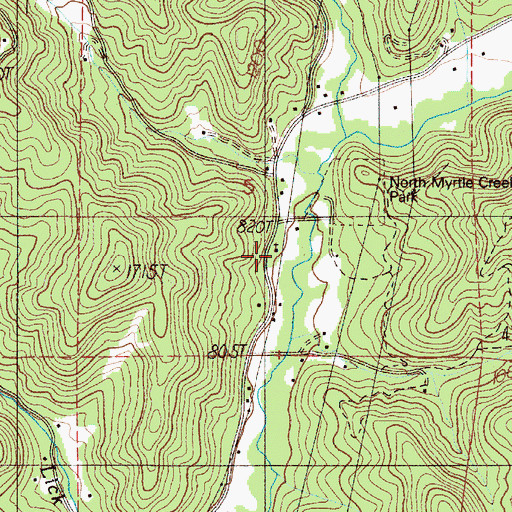 Topographic Map of Cedar Grove Church, OR