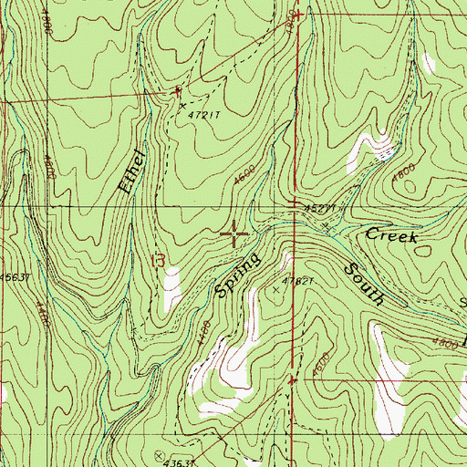 Topographic Map of Conundrum Creek, OR