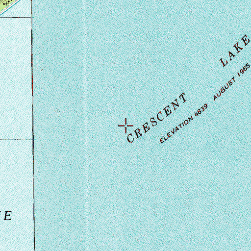 Topographic Map of Crescent Lake, OR