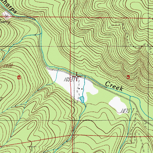 Topographic Map of Damewood Creek, OR