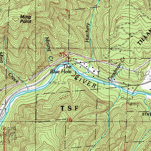 Topographic Map of Hatchery Creek, OR